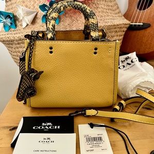Coach Rogue 17 Sunflower with Snakeskin detail